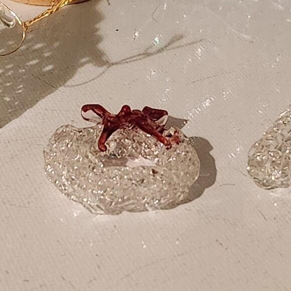 Ornaments vintage antique glass Christmas holiday 4 wreath house bells candle - Picture 9 of 12